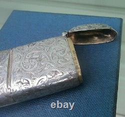 Victorian Stg. Silver Sovereign Case / Vesta Matchsafe h/m 1897 Stokes & Ireland