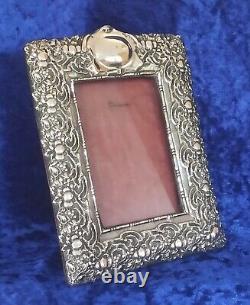 Victorian Synyer & Beddoes Sterling Silver Repousse Rectangular Photo FrameC1898