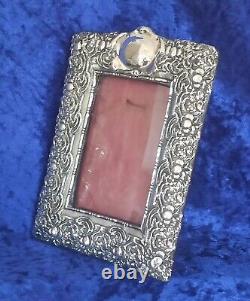 Victorian Synyer & Beddoes Sterling Silver Repousse Rectangular Photo FrameC1898