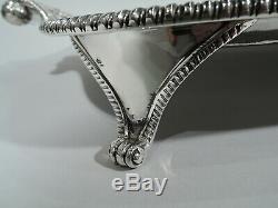Victorian Tray Large Antique Footed Salver English Sterling Silver 1898