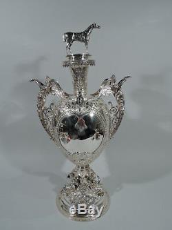 Victorian Trophy Antique Horse Equestrian Cup English Sterling Silver 1883