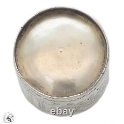 Victorian antique sterling silver christening cup beaker 1884