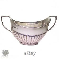 Victorian antique sterling silver hallmarked tea set teapot London 1894
