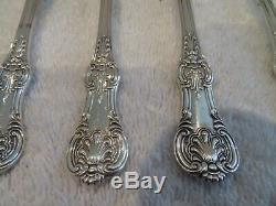 Victorian english sterling silver 6 tea spoons London 1858 king's pattern 162g