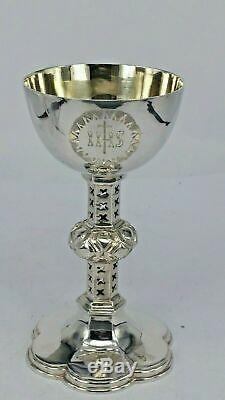 Victorian set silver chalice, paten & flagon communion set 1883 original boxed
