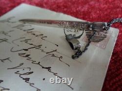 Victorian silver chatelaine letter opener