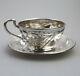Vienna Extremely Rare Antique 800 Solid Silver Eduard Friedman Cup & Saucer 1900