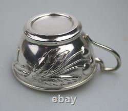Vienna extremely rare antique 800 solid silver Eduard Friedman Cup & Saucer 1900