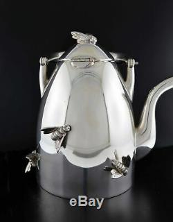 Vintage Christian Dior 925 Sterling Silver 3D Horse Fly Insect Teapot