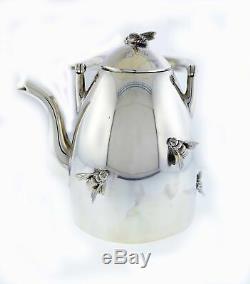 Vintage Christian Dior 925 Sterling Silver 3D Horse Fly Insect Teapot