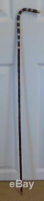 Walking Stick Cane 1898 15ct Gold Solid Silver Bamboo Shaft Swain & Adeney