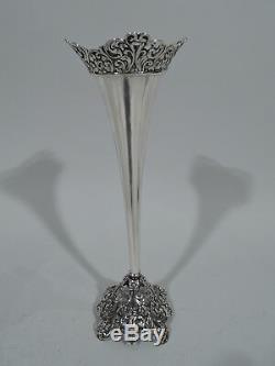 Whiting Vase 5266 Antique Victorian Pierced Bud American Sterling Silver