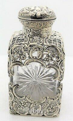 William Comyns PIERCED silver mounted SCENT PERFUME BOTTLE. FIGURES 5.25.1893