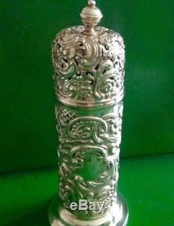 William Comyns Victorian Antique English Sterling Silver Sugar Caster Shaker