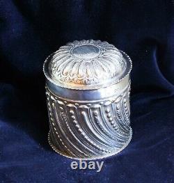 Wilson And Gill Silver Fluted Dressing Table Lidded Pot London 1893