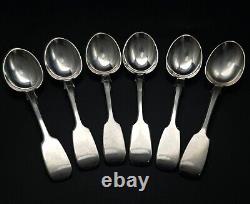 X6 Antique Victorian Hallmarked London 1873 STERLING SILVER Tea Spoons H H