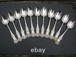 11 Solide Silver Victorian Kings Pattern Tespoons H'mark Edinburgh 1850 246 Gm