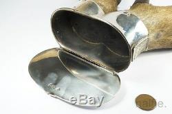 Ancien Anglais Tard Victorian Silver & Stag's - Nouveauté - Tableau - Nouveauté - Vesta C1898