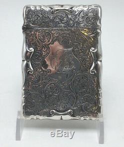 Anglais Sterling Victorienne Card Case