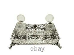 Antiquaire Victorian Sterling Silver Double Inkstand 1848