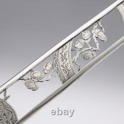 Antique 19e C Victorien Solide Silver & Hand Carved Page Turner, London C. 1894