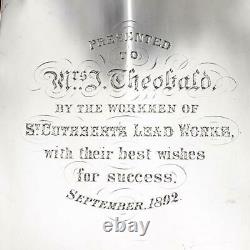 Antique 19ec Silver Presentation Solide Victorienne Shovel, Barnard C. 1892