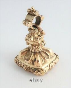 Antique 19th Century Victorian Gold Cased Wax Joint Chaîne De Montre De Poche Fob