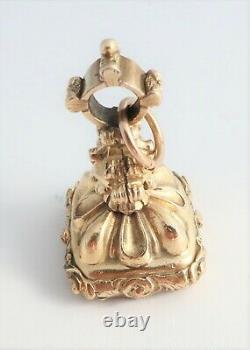 Antique 19th Century Victorian Gold Cased Wax Joint Chaîne De Montre De Poche Fob