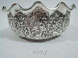 Antique Bowl Victorian Baltimore Style Repousse American Sterling Silver
