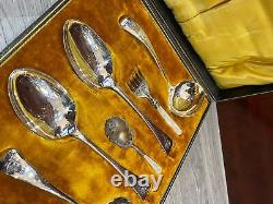 Antique Hallmarked Victorian Cased Solid Silver Wedding Spoon Flatware Set