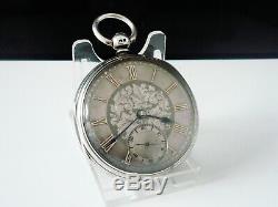 Antique Silver Fusée Pocket Watch, James Forrest De Glasgow, Poinçonnés 1883