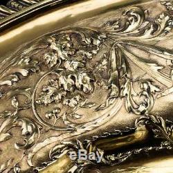 Antique Silver Solid 19thc Victorian Magnifique Sideboard Dish, J S Hunt C. 1838