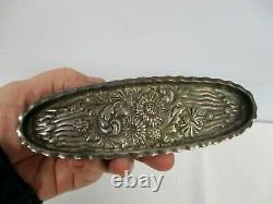 Antique Theodore B Starr Sterling Silver Repousse Fleurs Vanity Pin Tray