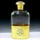 Antique Victorian English Gilded Verre En Argent Sterling Liqueur Whisky Flasque