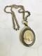 Antique Victorian Solid Silver Aesthetic Locket And Chain Birmingham C1890