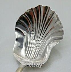 Antique Victorian Solid Sterling Argent Thé Caddy Spoon B'ham 1883 (ls)