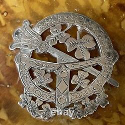 Antique Victorian Sterling Silver Celtic Décoration Shamrocks, Plus