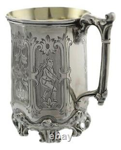 Antique Victorian Sterling Silver H J Lias & Son Cup (mug / Tankard) 1857