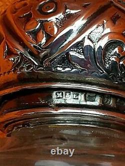 Antique Victorian Sterling Silver Hallmarked 1891 Grande Bouteille Parfumée, Minshull &