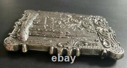 Antique Victorian Sterling Silver Hebe Eagle Calling Business Card Case Holder