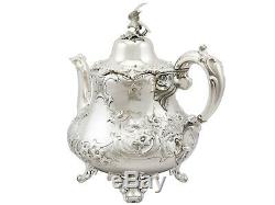 Antique Victorian Sterling Silver Teapot 1856 733g Hauteur 22.3cm Largeur 15,3 CM