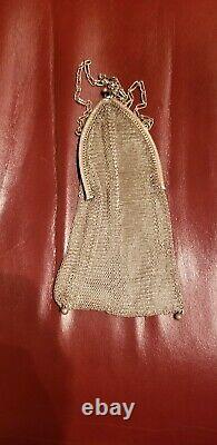 Antique Victorian Whiting & Davis Sterling Silver Mesh Purse
