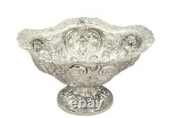 Antique Victorienne En Argent Sterling 10 Pierced Plat / Bowl 1892