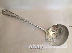 Antique Wendell Manufacturing Co 14 Long Floral Soup Louche Sterling Argent Gorg