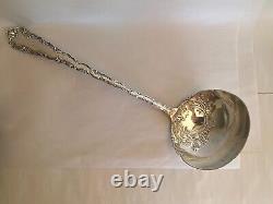 Antique Wendell Manufacturing Co 14 Long Floral Soup Louche Sterling Argent Gorg