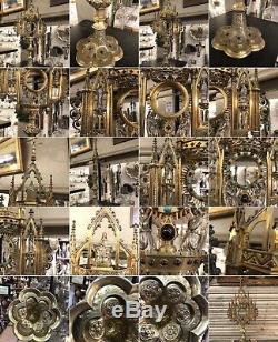 Antiquité Argent Massif Cherch Religieux Monstrance Turqvise & Garnet Londres Par Hl