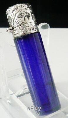 Argent Cobolt Bouteille De Parfum Parfum Bleu, Londres 1892, William Stringer Mills