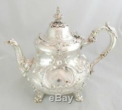 Argent De L'époque Victorienne Teapot D & C Houle London 1853 855g Ezx