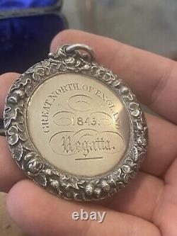 Argent Massif Victorien Grande Médaille De Régate Du Nord De L'angleterre 1845 5.2cm Freepost