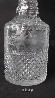 Argent Rimmed Lourd Coupe Verre Spirit Dates De Décanter 1972